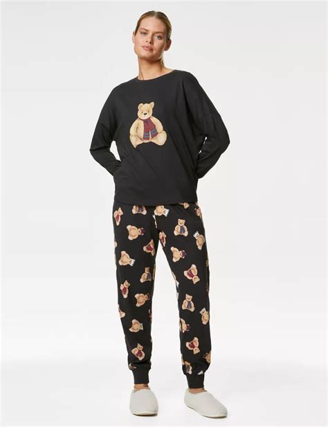 marks and spencer bear pyjamas|ladies pyjamas at m&s.